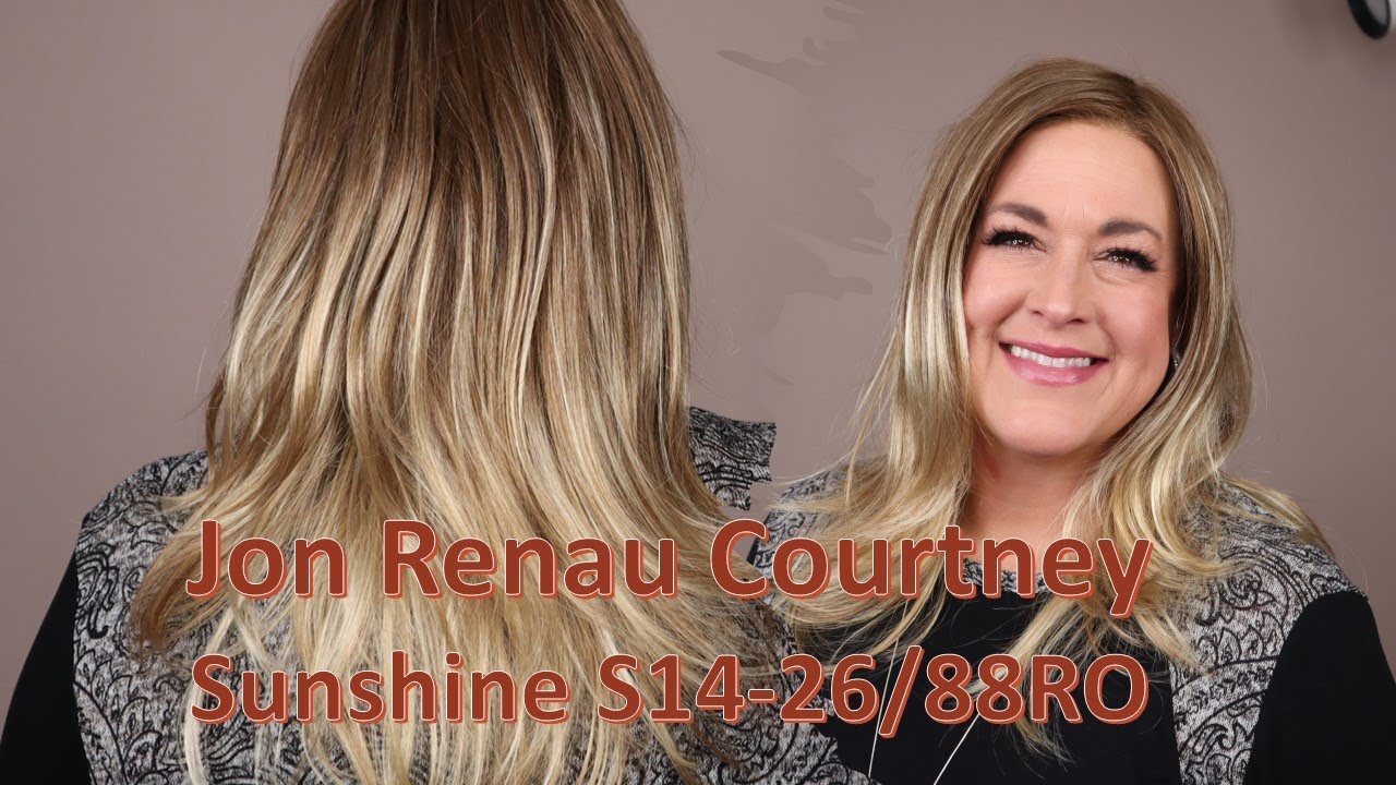 Jon Renau COURTNEY in Sunshine S14-26/88RO | LONG Straight Synthetic wig in a NEW OMBRE COLOR!