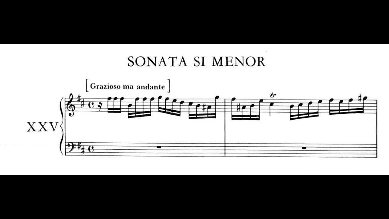 Carlos Seixas - Sonata XXV in B minor w/ sheet music