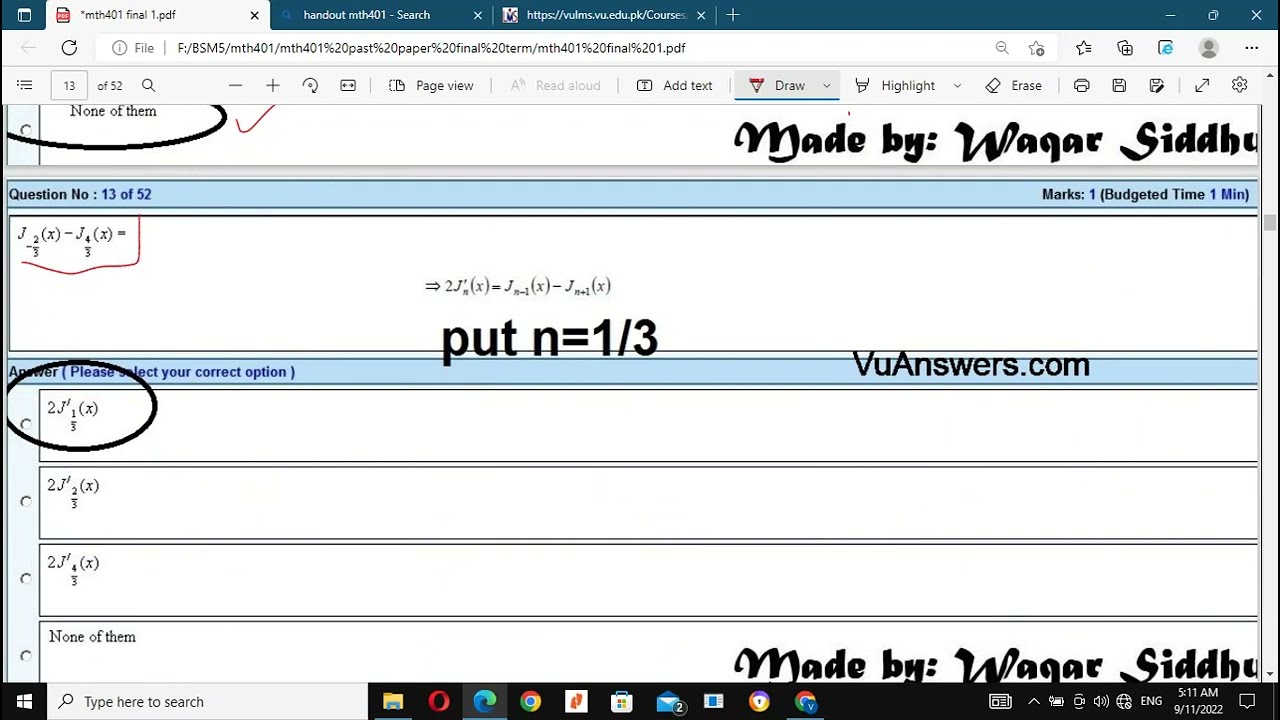 MTH401 Final term PreparationObjective||Differential equations finalterm Preparation Objective