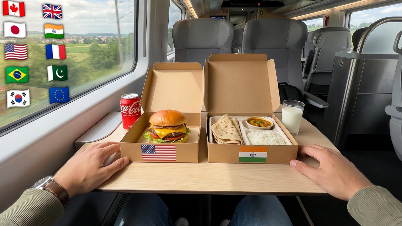 Which First Class Meal Would You Choose? 🚅 20 Countries Satisfying bullet train AI VIDEO