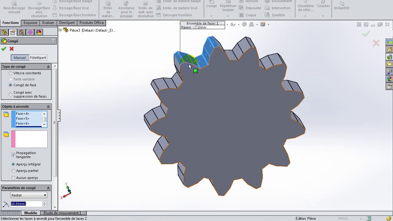 TUTO  modaliser  un engrenage avec solidworks