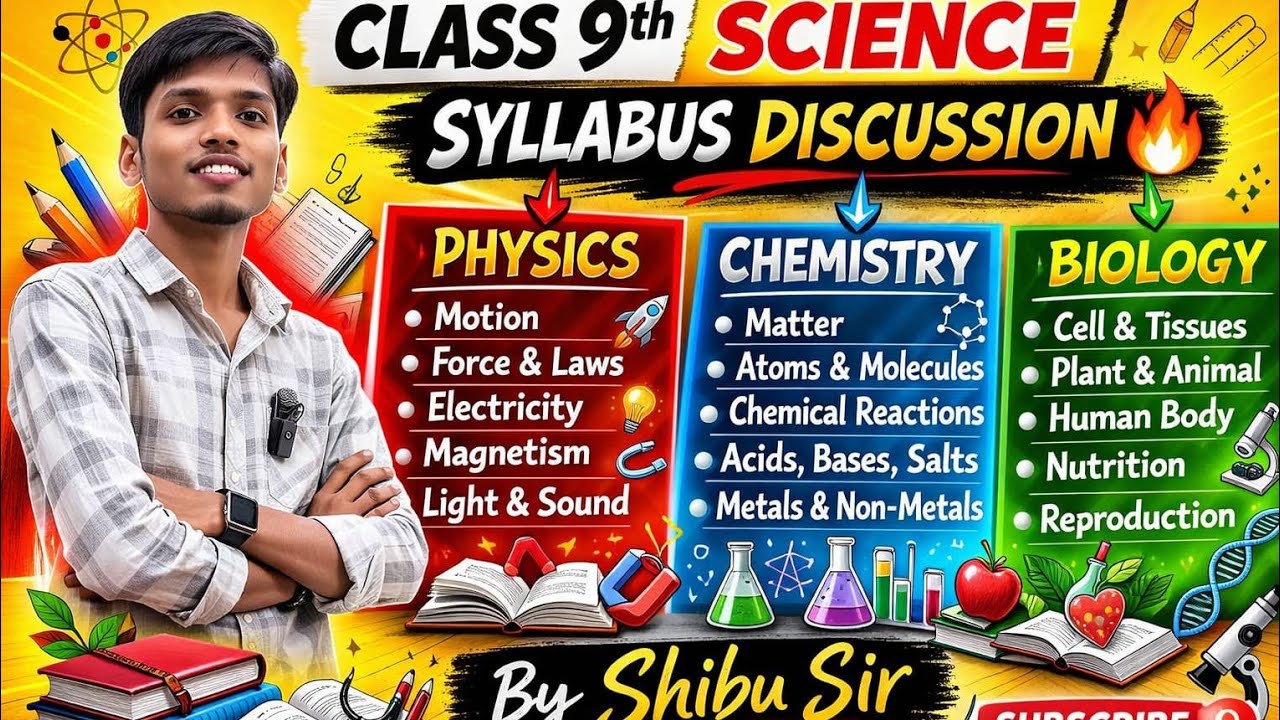 Class 9 Science Full Syllabus 2026 🔥 | Physics📚Chemistry🔥Biology🏆Complete #ShibuSir#science#physics