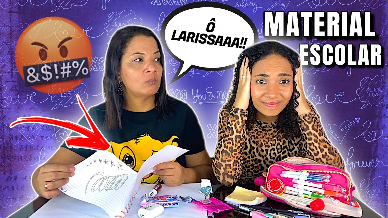 MINHA MÃE REAGINDO AO MEU MATERIAL ESCOLAR NA PRIMEIRA SEMANA DE AULA - ELA FICOU BRAVA!
