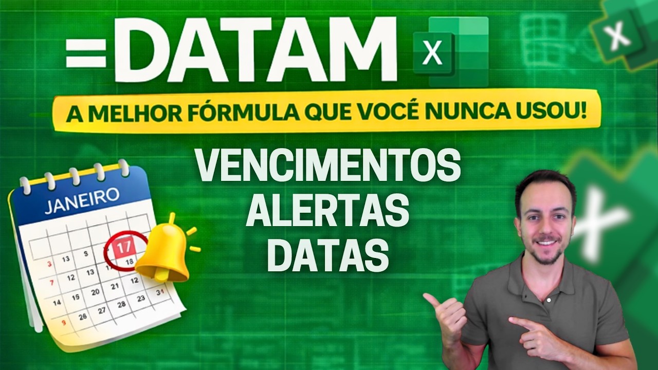 DATAM a melhor fórmula que você nunca usou no Excel | Vencimentos, Alertas, Datas