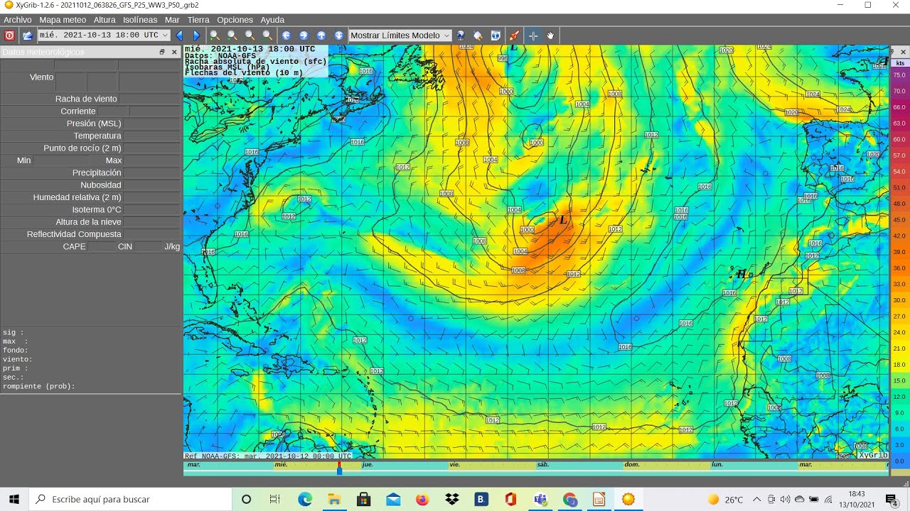 Uso de GRIBs meteo (Xygrib)