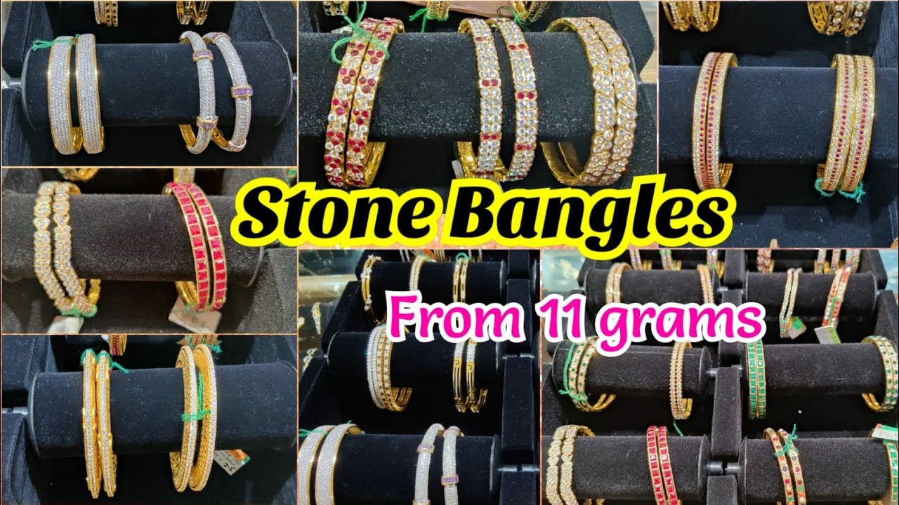 Stone Bangles from 11 Grams || Mustafa Gold Mart Stone Bangle Collections