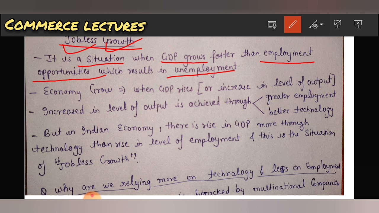 jobless growth || why are we relying more on technology then employment || class 12 Indian economy