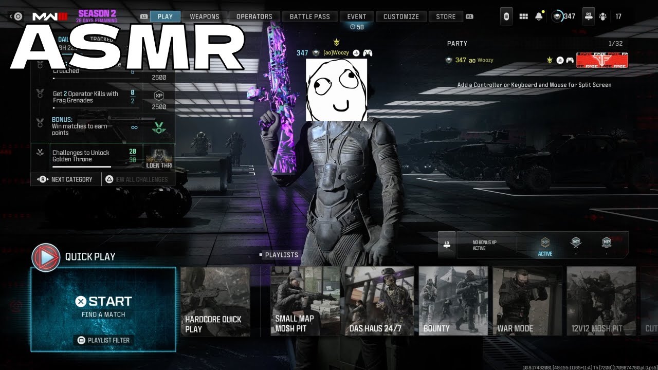 ASMR - COD MW3 Multiplayer!✨ (Live Commentary, Controller Sounds & Whispering)