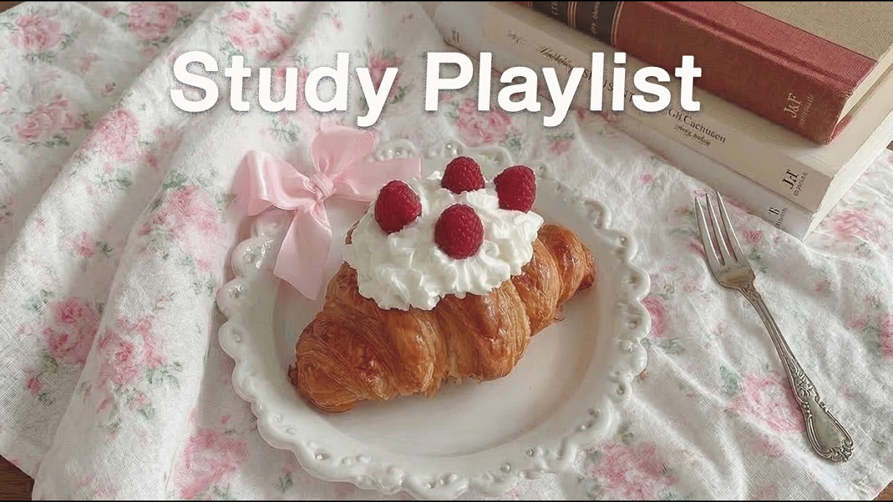 ADHD Flow State 🎧 Gentle Piano Lofi Jazz for Study 🍓🎀
