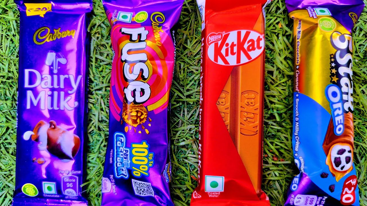 Dairy milk fuse kitkat 5star Oreo asmr/ASMR most popular candy 🍭