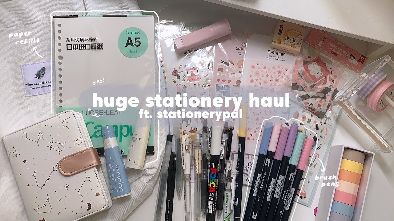 ☁️ a huge stationery haul ft. stationerypal 🥛