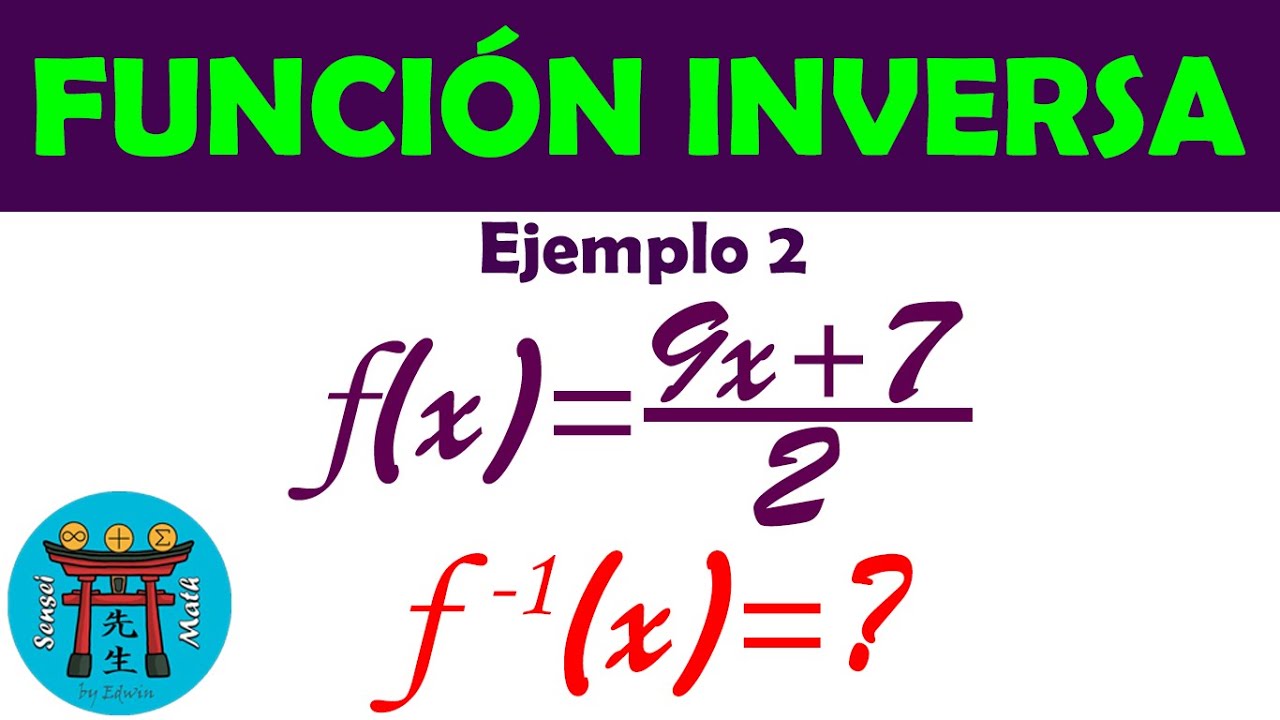 Función inversa | Ejemplo 2