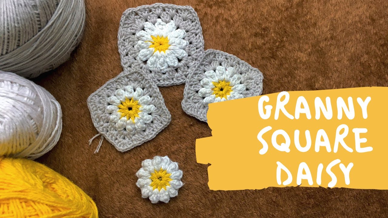 Merajut Motif Bunga Deisy // Daisy Granny Square Tutorial