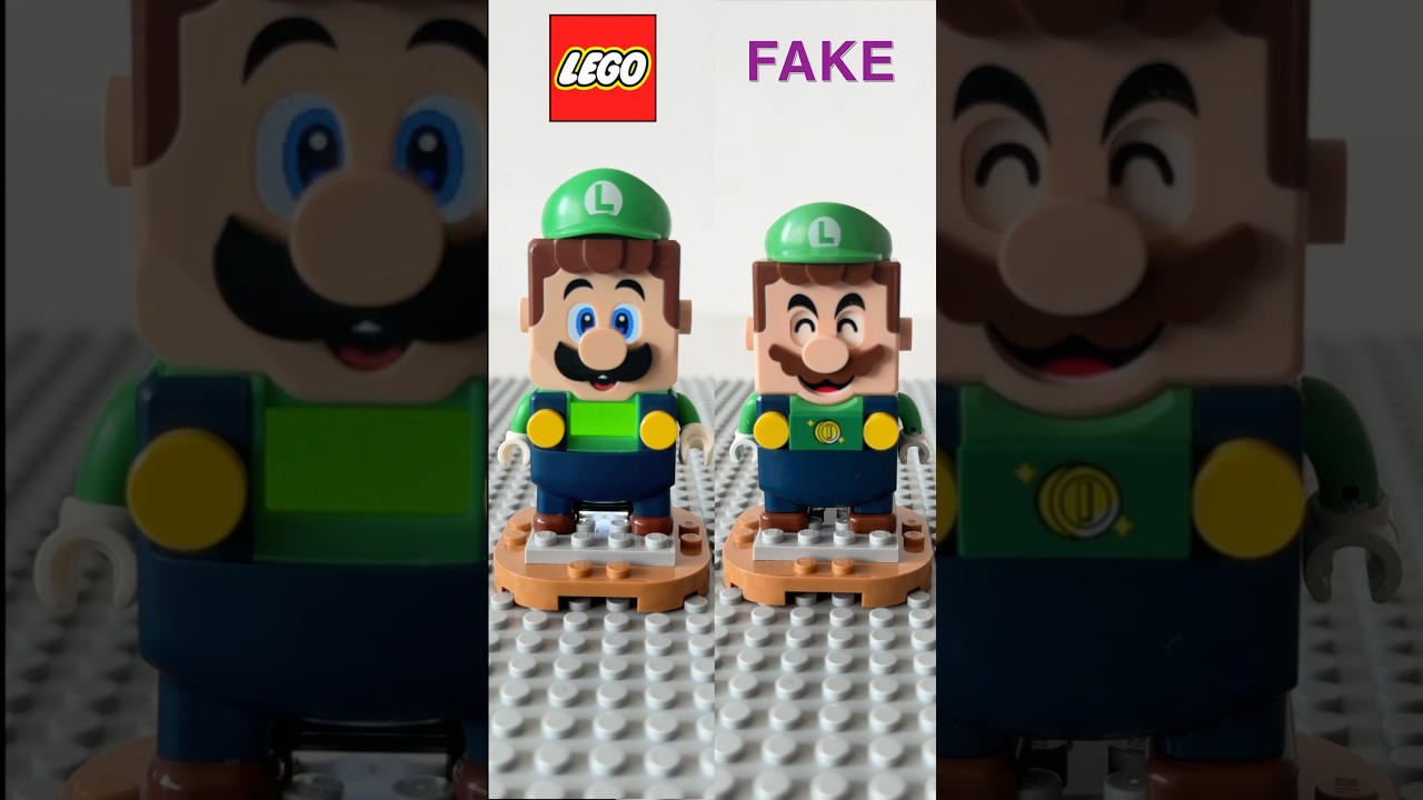 LEGO Luigi | Original vs Copie China | LEGO vs FAKE #luigi #legoluigi #luigismansion #fakelego