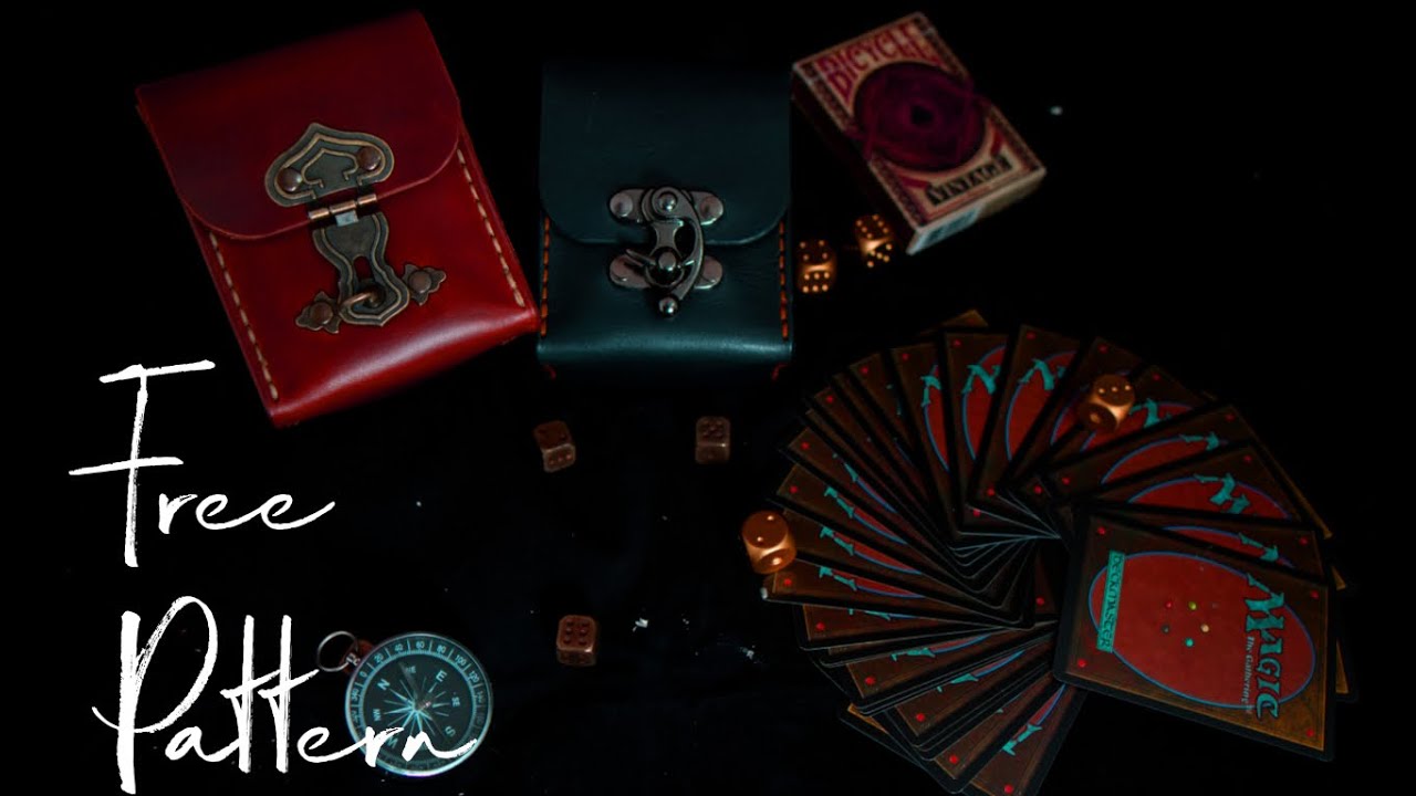 Crafting DIY Leather Deck Box for Magic the Gathering  and Playing cards + Free 2in1 Pattern