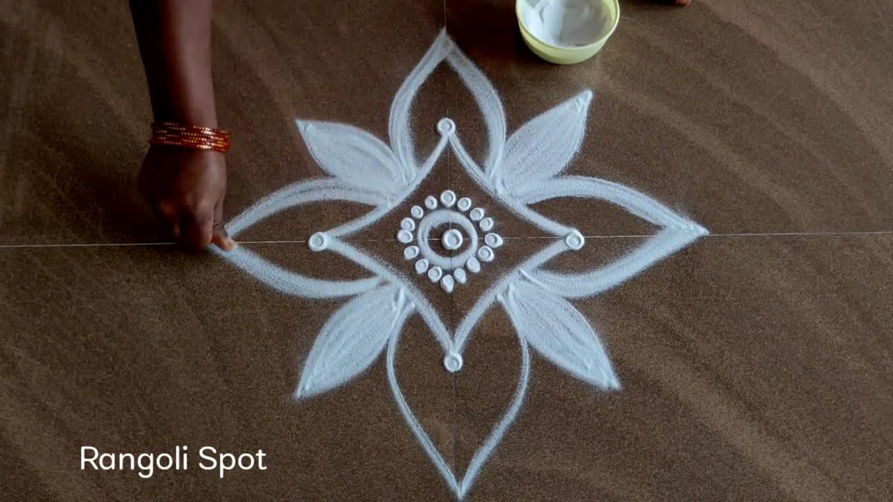 Aadi Festival Kolam | Traditional Design Rangoli |