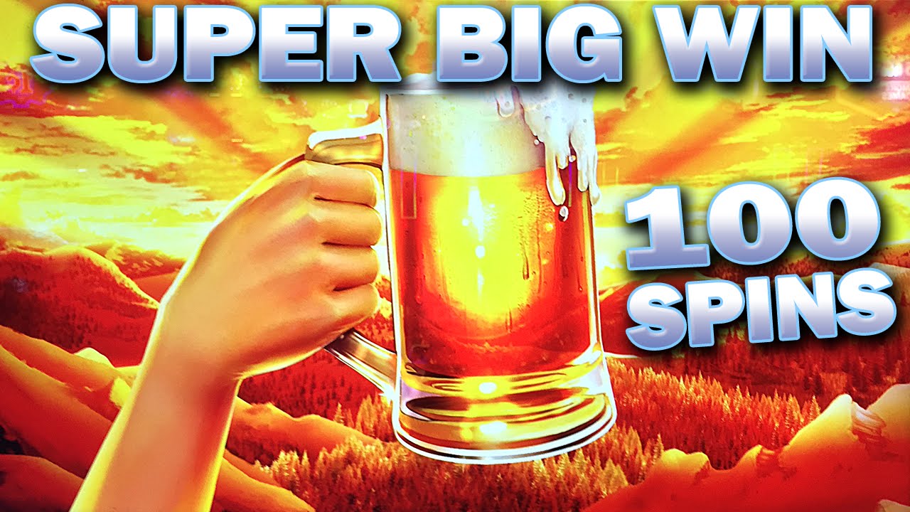 *100 FREE SPINS* BIER HAUS 200 SLOT MACHINE BONUS SUPER BIG WIN Wms Slots