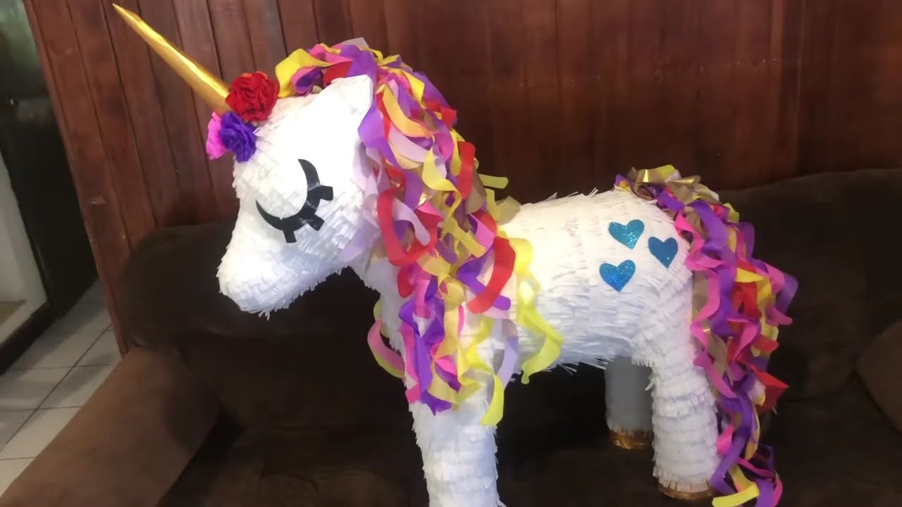 DIY UNICORN Pinata 🦄 / Birthday party Unicorn Pinata 💕 #trending #pinata #piñatas #trend #diy