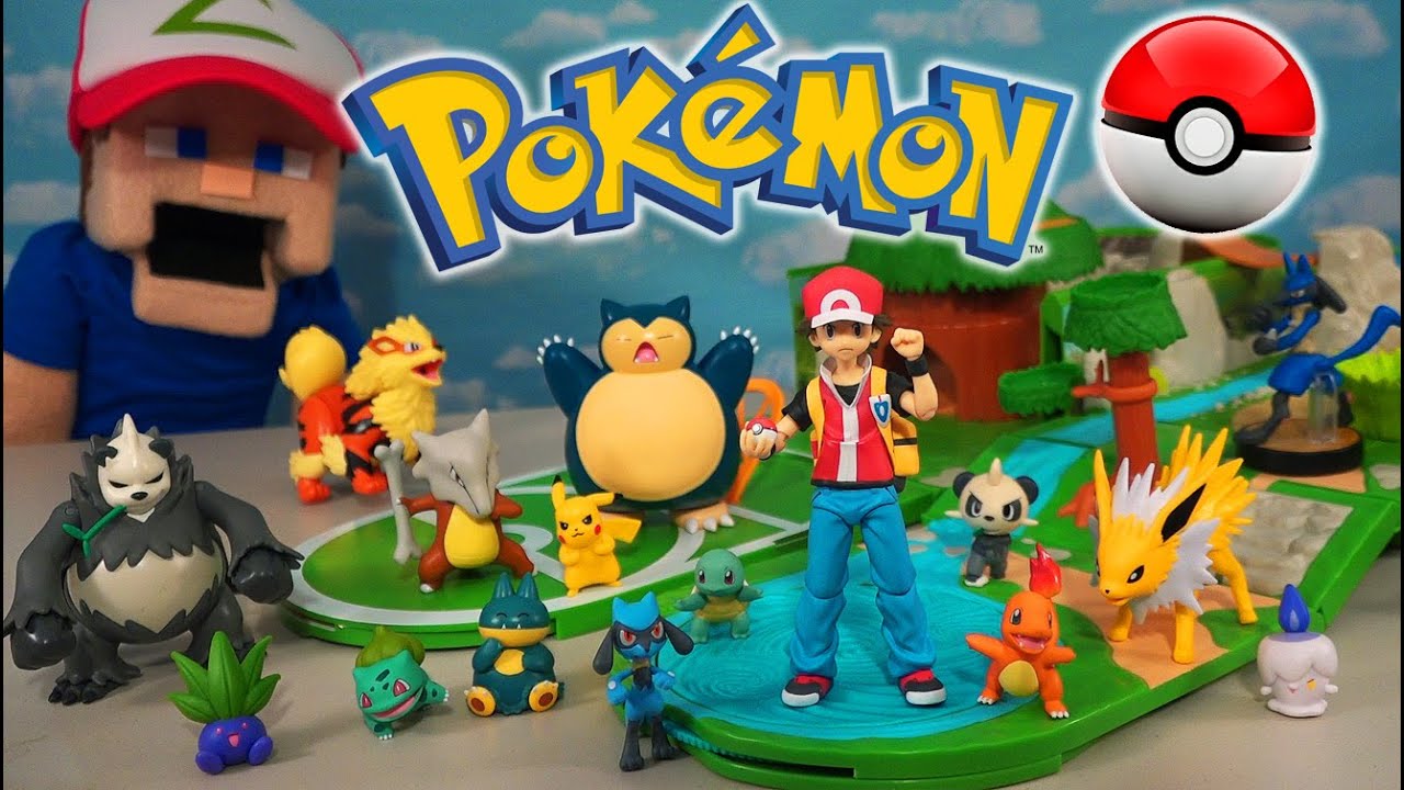 POKEMON Red Trainer Ash Sigma Trainer & Series 4 Figures Stadium Playset Unite!