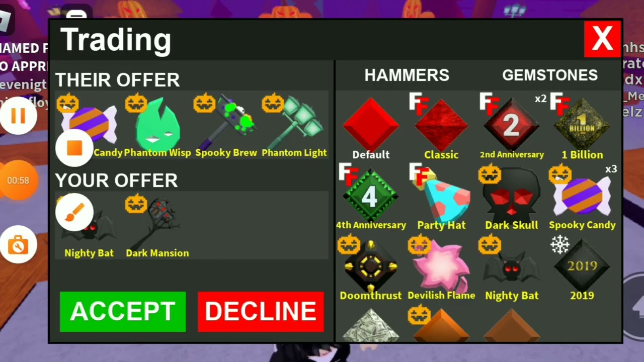 What People trade for Dark mansion set in FTF trading post
