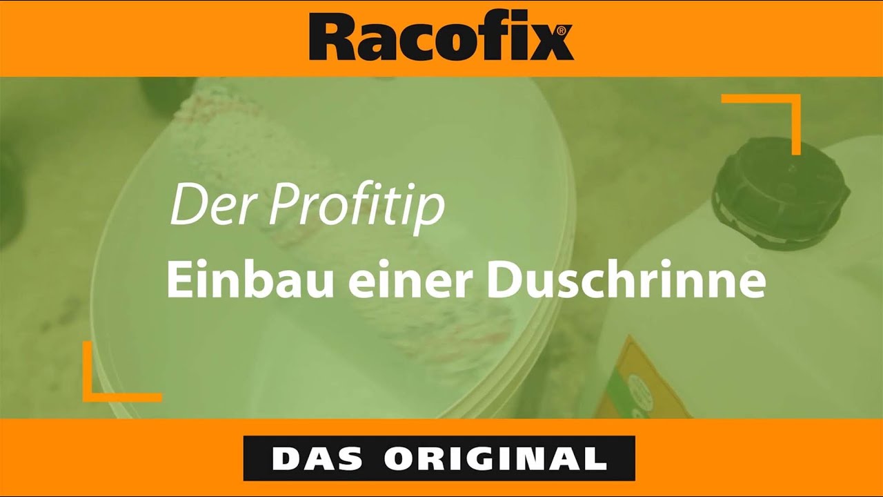 Racofix&reg; Der Profitipp: Einbau einer Duschrinne mit Racofix&reg; Reparaturm&ouml;rtel