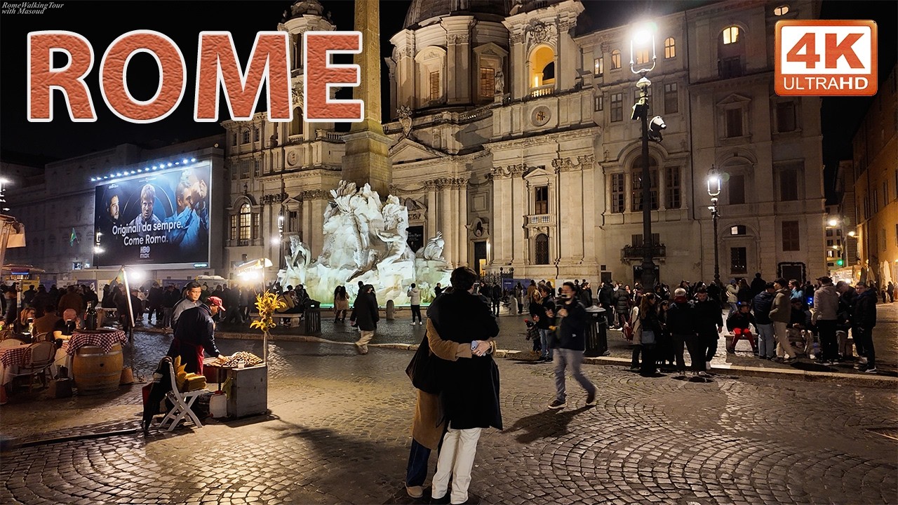 A Quiet Night in Rome | Piazza Navona & Surrounding Streets | Jan 2026 | 4K