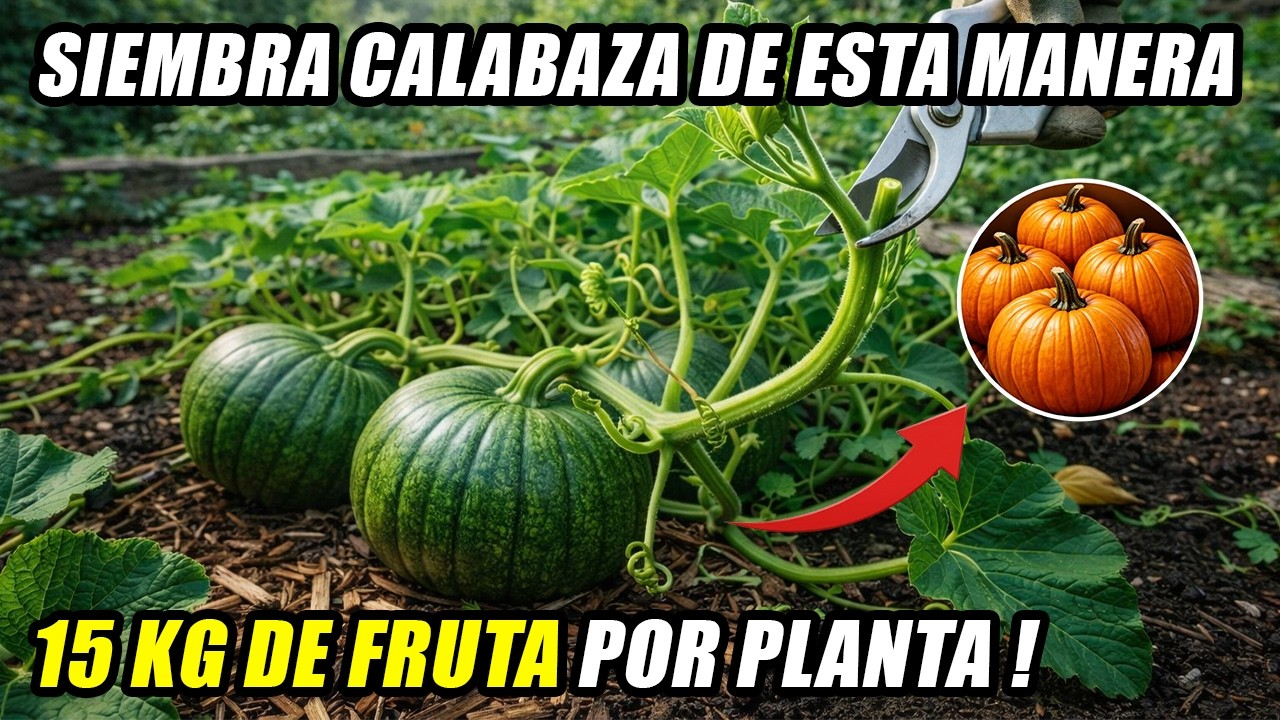 Siembra La Calabaza De Esta Manera: 15 Kg De Fruto Por Planta, &iquest;No Quieren Que Sepas Esto?