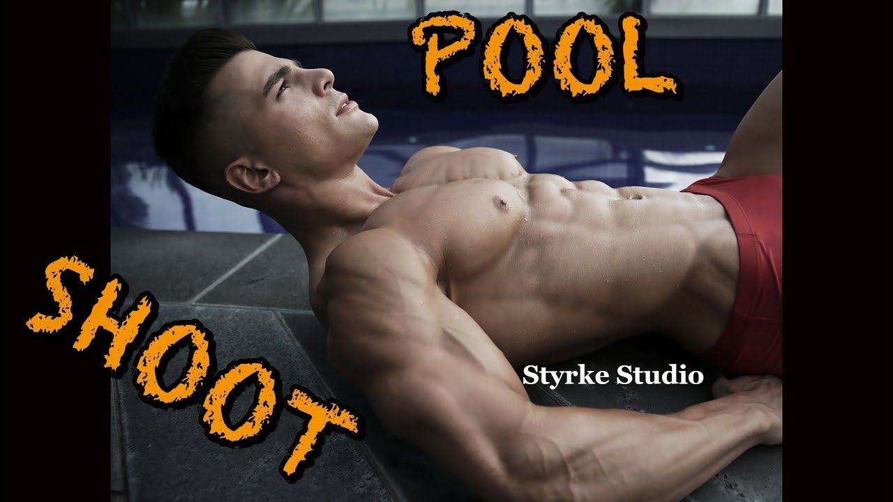 Aussie Fitness Model Nick Papa Pool Shoot Styrke Studio