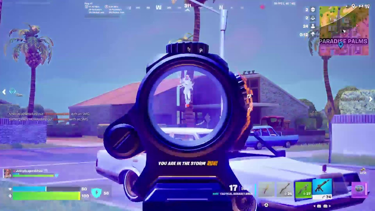Playing Fortnite