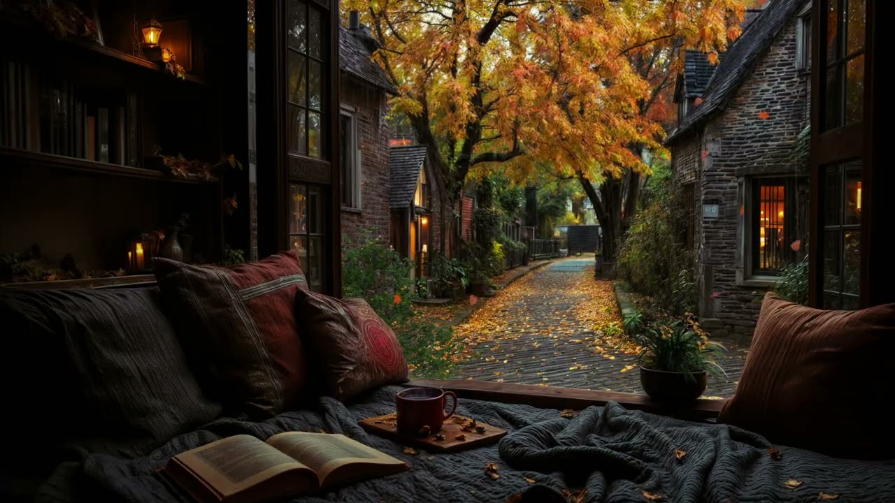 No Ads | 🍂 Autumn Rain by the Window – Peaceful Ambience for Reading, Focus & Rest