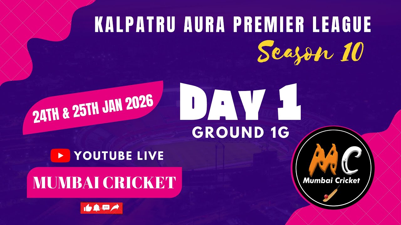 KALPTARU AURA PREMIER LEAGUE 2026  - SEASON 10 - GROUND 1G - PART 1