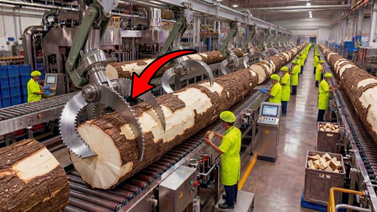 ¡LA YUCA! DE RAÍZ VENENOSA A HARINA DE $800 MILLONES | MEGA FÁBRICAS | CÓMO SE HACE 🫚