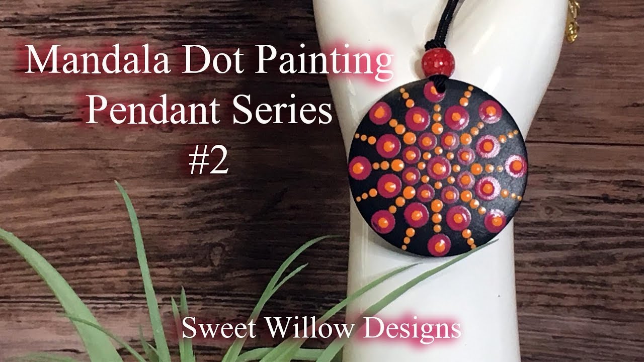 How to Paint Dot Mandalas #051 - Pendant Series #2 - Mini Mandala Painting