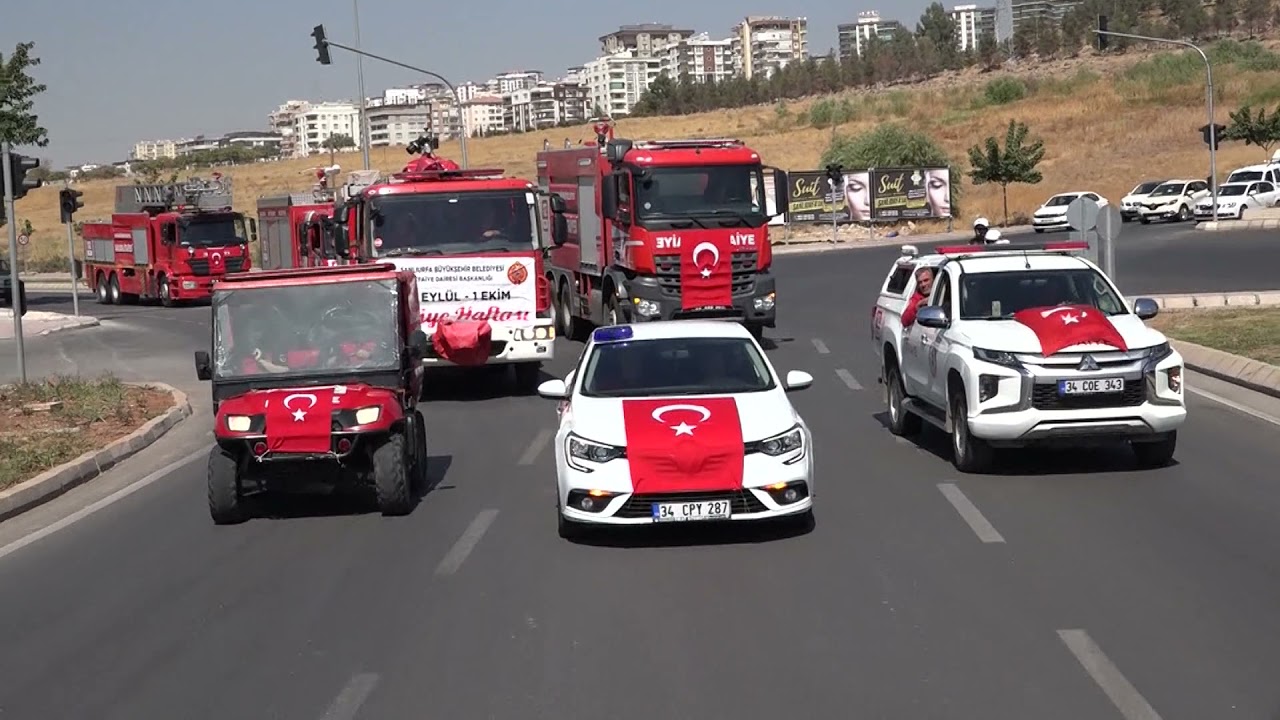 ŞANLIURFA İTFAİYESİ’NDEN İTFAİYE HAFTASINDA KORTEJLİ KUTLAMA