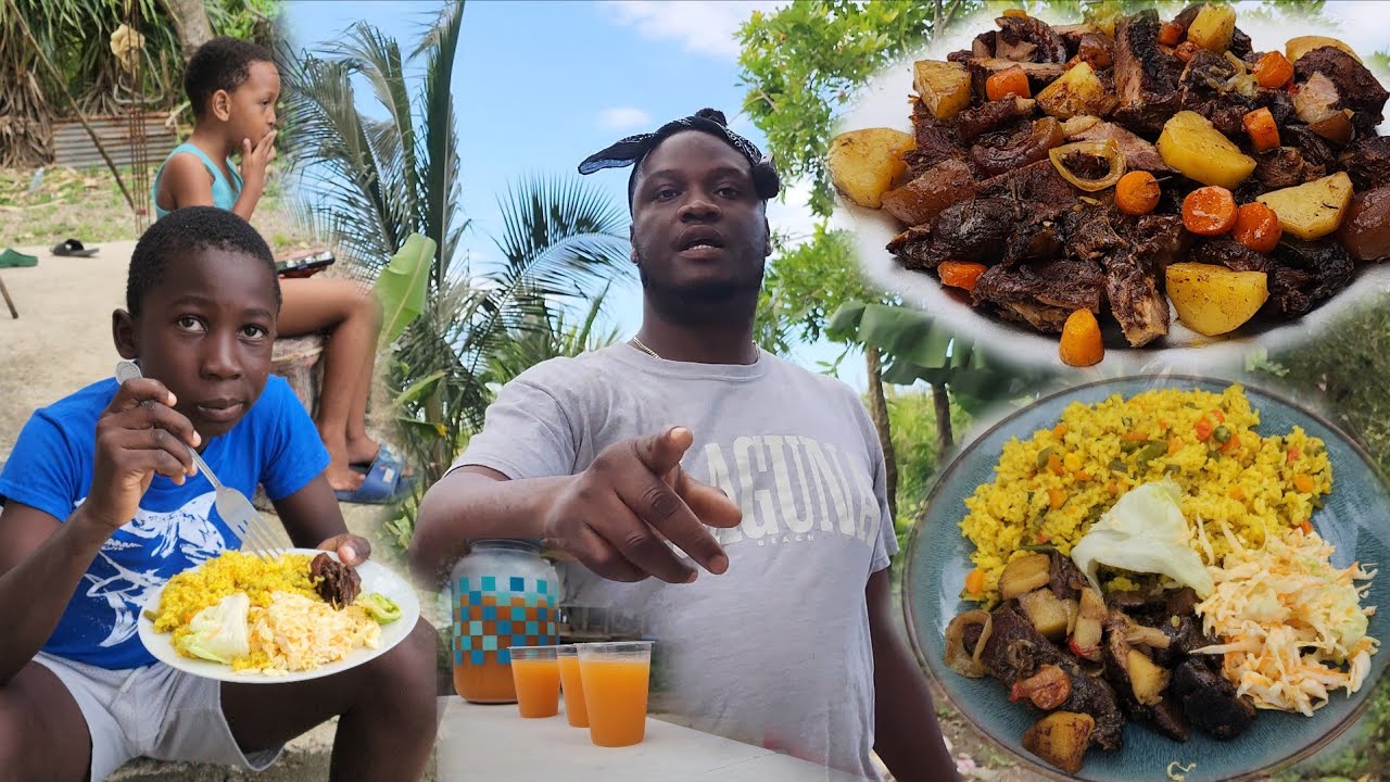 Let them talk!! Subscribe sponsor this recipe yellow vegetable rice | pot roast pork |natural juice 