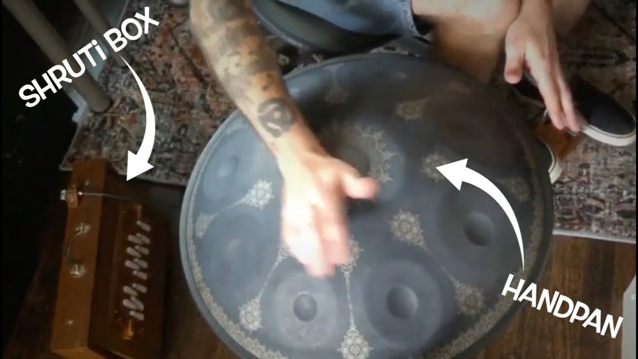 My First Attempt Playing Shruti Box & Handpan (at the same time)