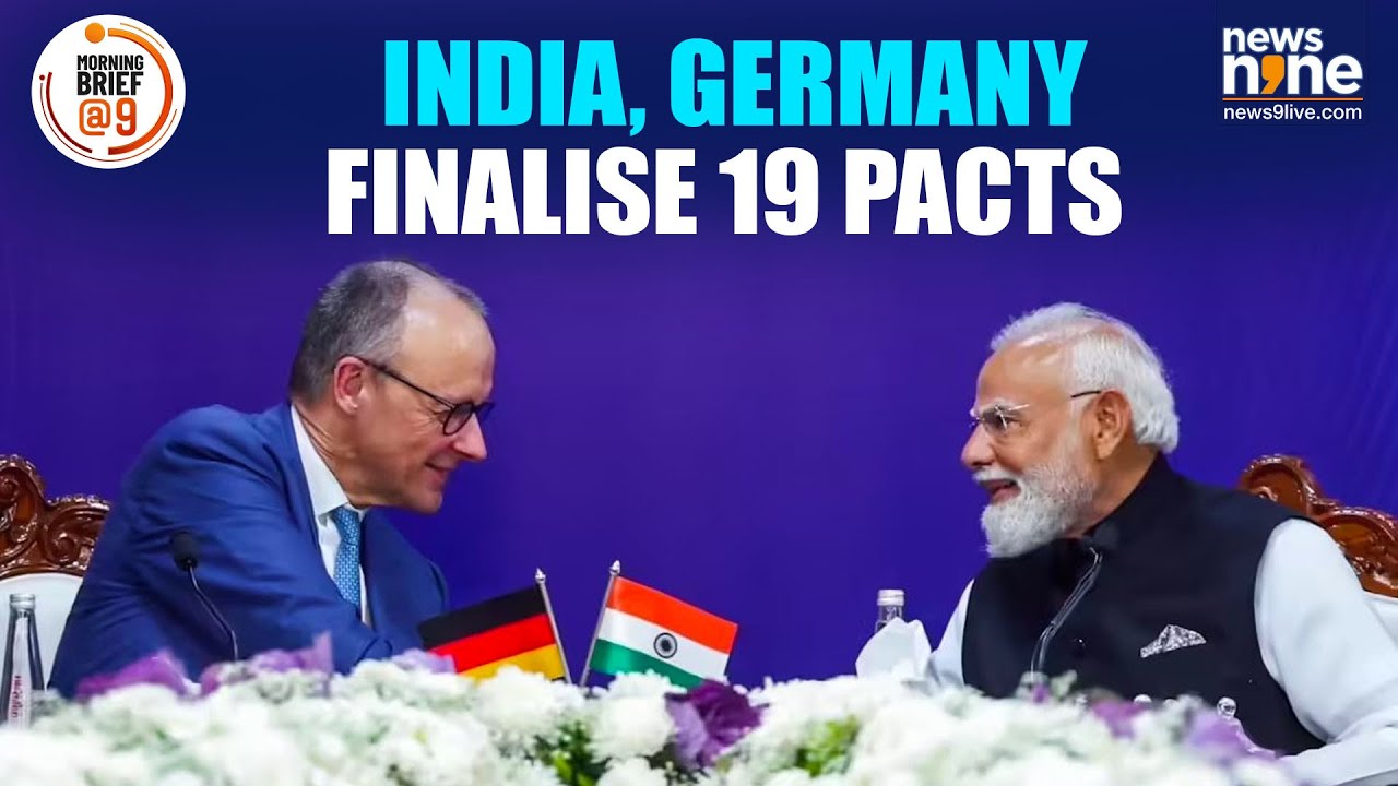 India&ndash;Germany Sign 19 Deals | Defence, Semiconductors, Green Energy Push | PM Modi&ndash;Merz Talks |News9