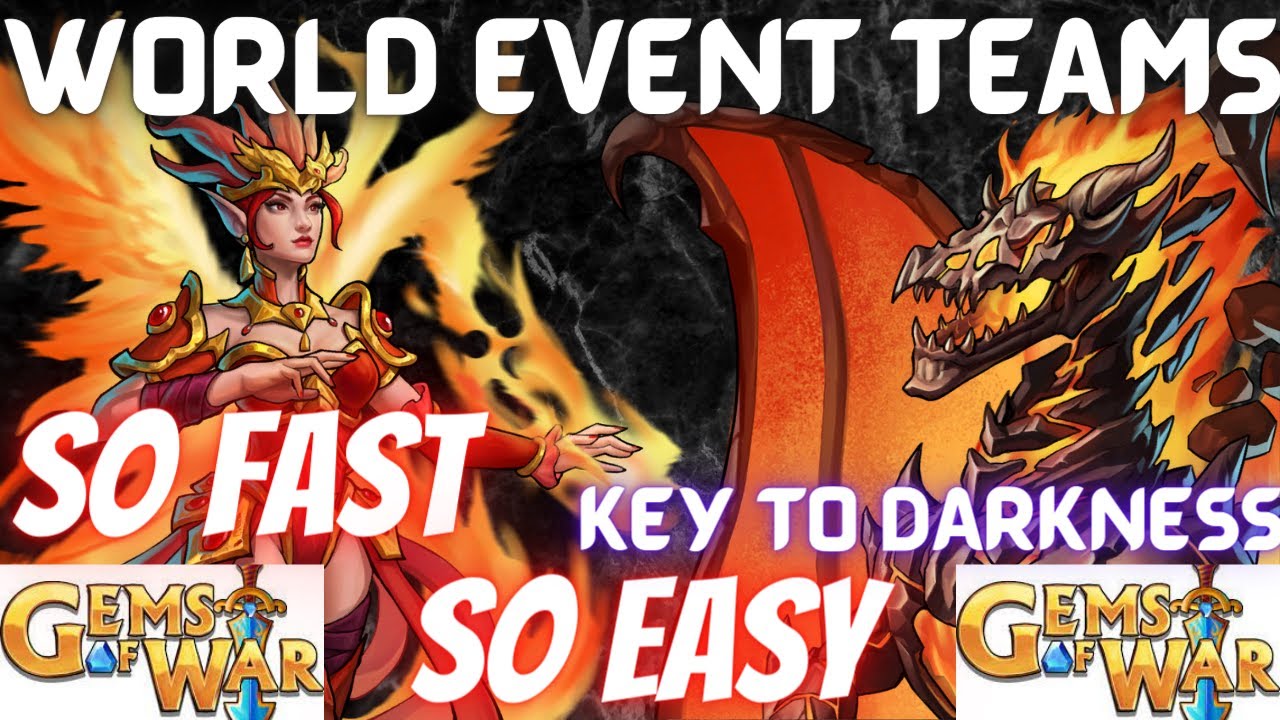3 Gems of War World Event Teams Hi/Mid/Low for Key to Darkness | World Record Team