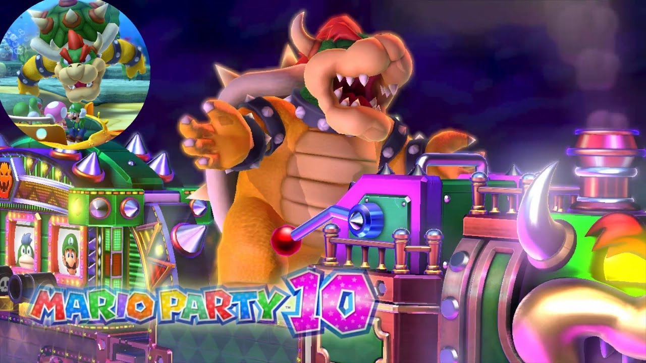 Mario Party 10 - Bowser Party - Luigi vs Toadette vs Spike vs Yoshi - Whimsical Waters #14