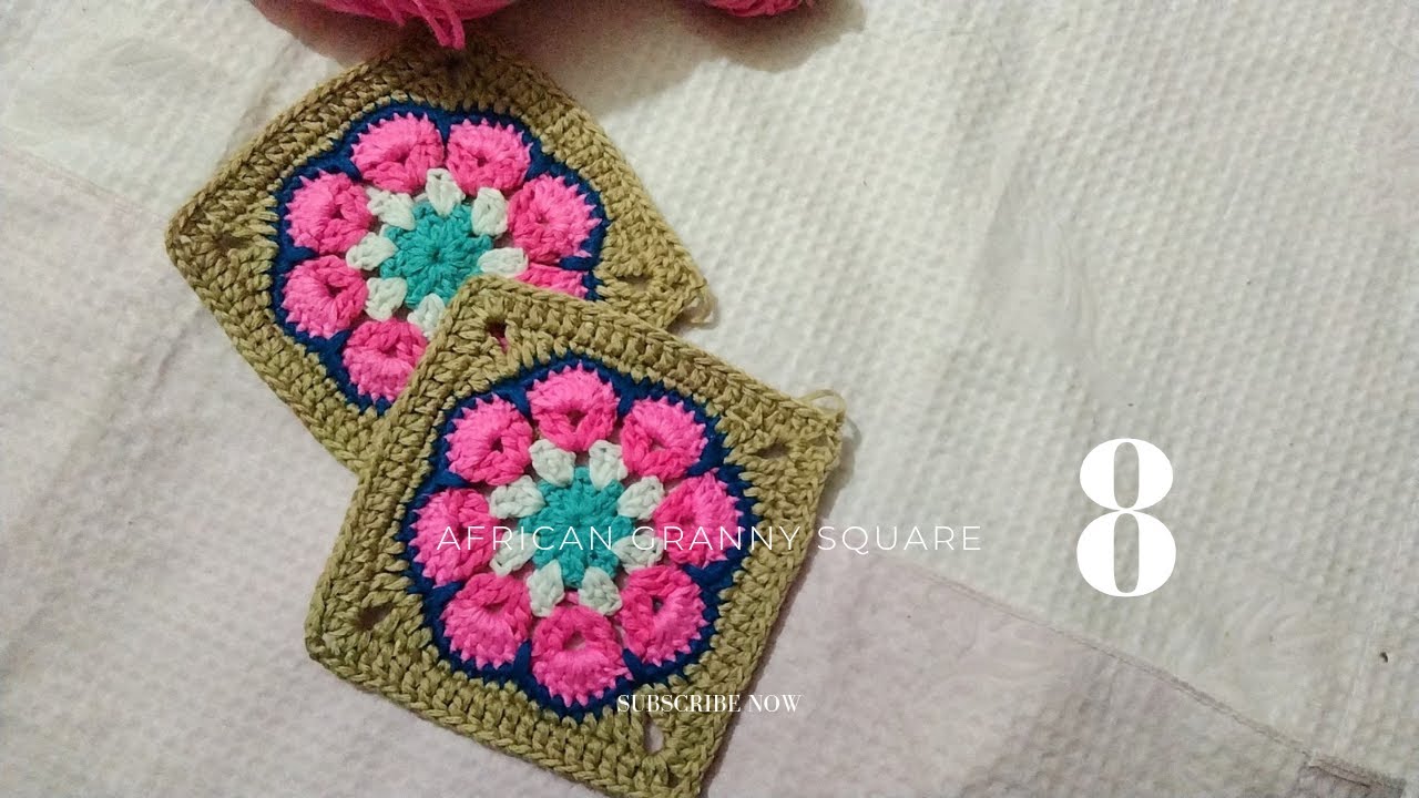 Crochet African flower Granny Square