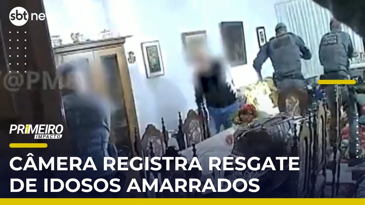 Câmeras acopladas mostram prisão de criminosos e resgate de idosos amarrados | #PrimeiroImpacto