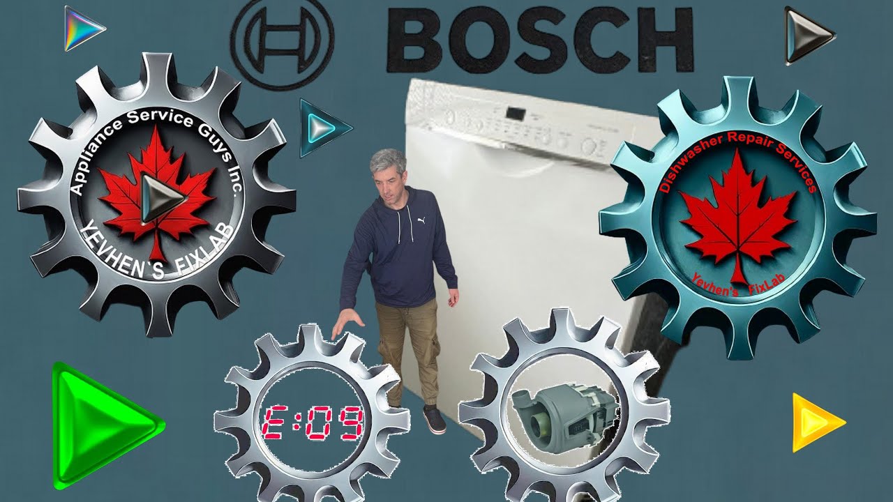 Bosch dishwasher error e09 no heat diagnostic and repair