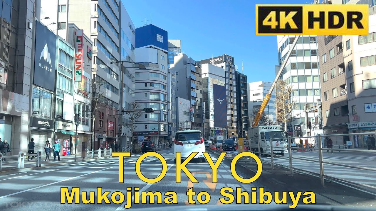 [4K HDR]東京ドライブ  向島から渋谷 Tokyo Japan Drive #automobile #japan #tokyo