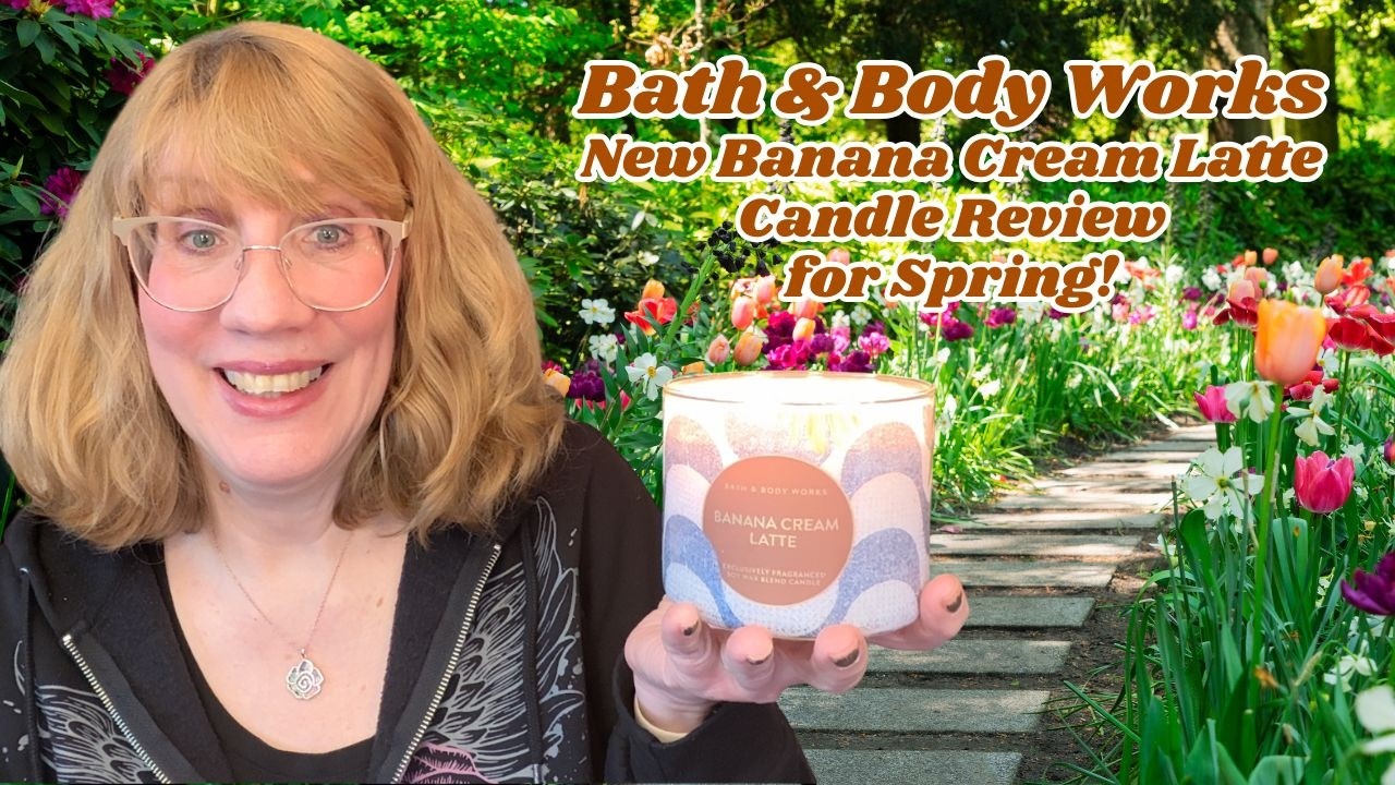 Bath & Body Works New Banana Cream Latte Candle Review for Spring!