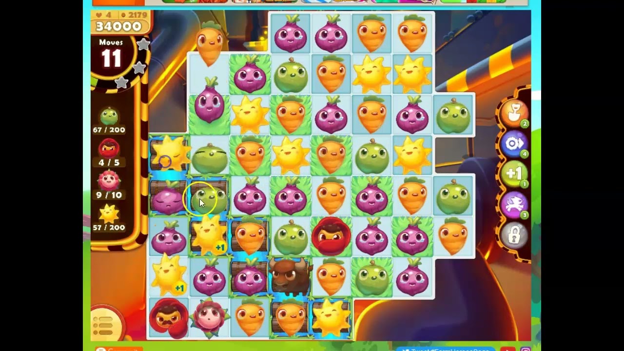 Farm Heroes Saga Level 2179 6 Boosters