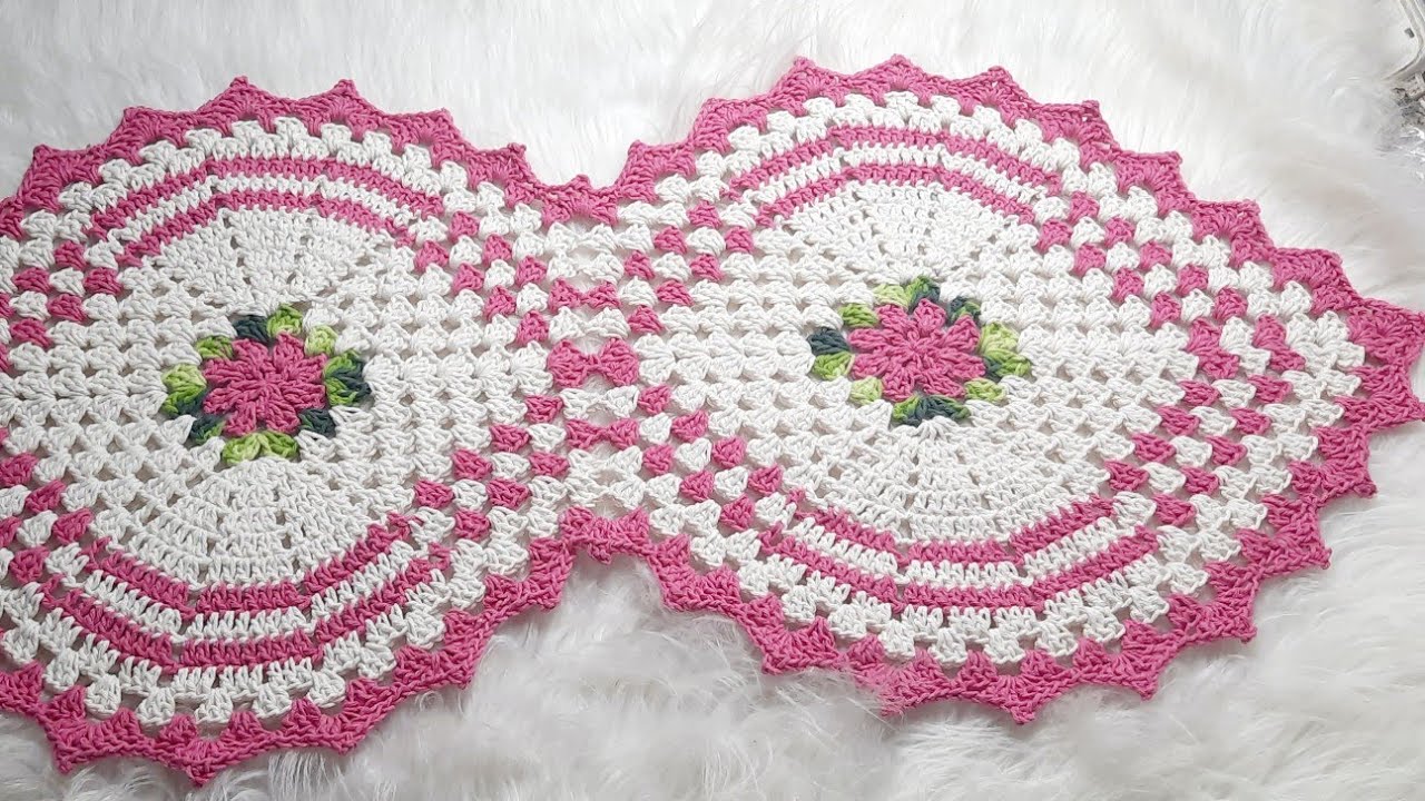 trilho de mesa folha  charmoso passo a passo  parte 1  #crochê #trilhodemesa #passoapasso
