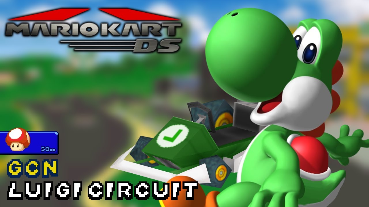 Mario Kart DS - 50cc - Yoshi - Standard LG - GCN Luigi Circuit | Ep. 3604