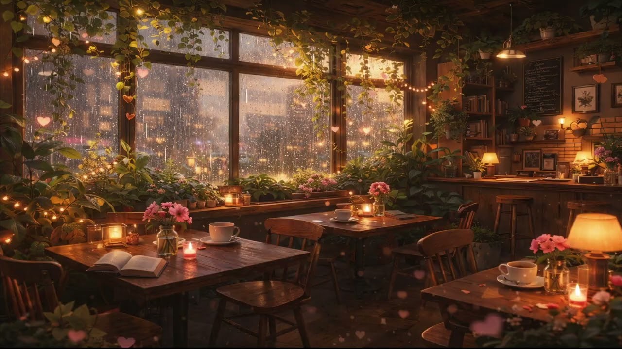 Rainlight Café – Cozy Rainy Garden Lofi Ambience ☕🌧️