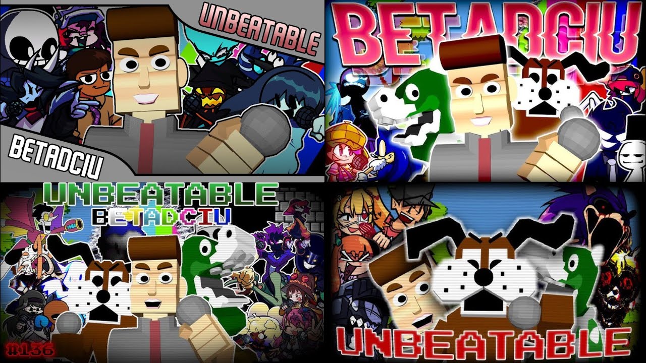 FNF UNBEATABLE But Every Turn A Different Character Is Used (Mashup 4)
