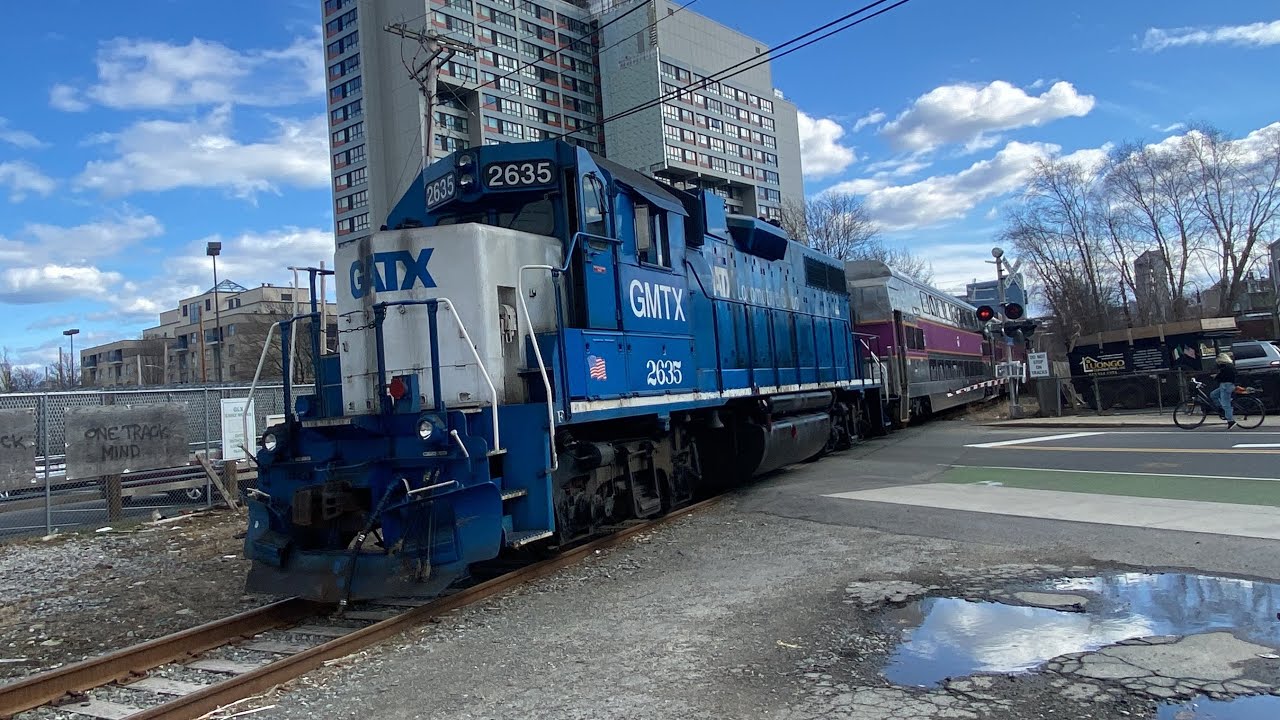 The MBTA Readville Switcher in the Greater Boston Area Featuring Unusual Moves | April 2022